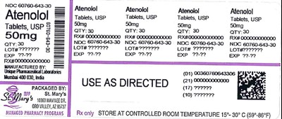 Atenolol (Atenolol 60760 643 30)